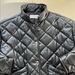 Z Supply Women's Quilted Black Puffer Jacket